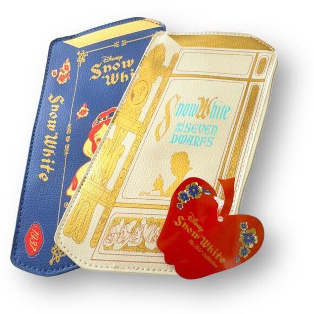 Set of Bésame x Disney Snow White 1937 Blue Cream Storybook Bags 2017 Dapper Day